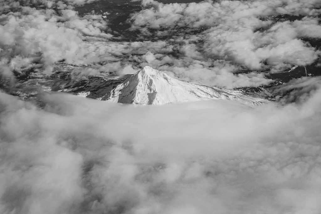 Mount Hood (airplane view), Oregon